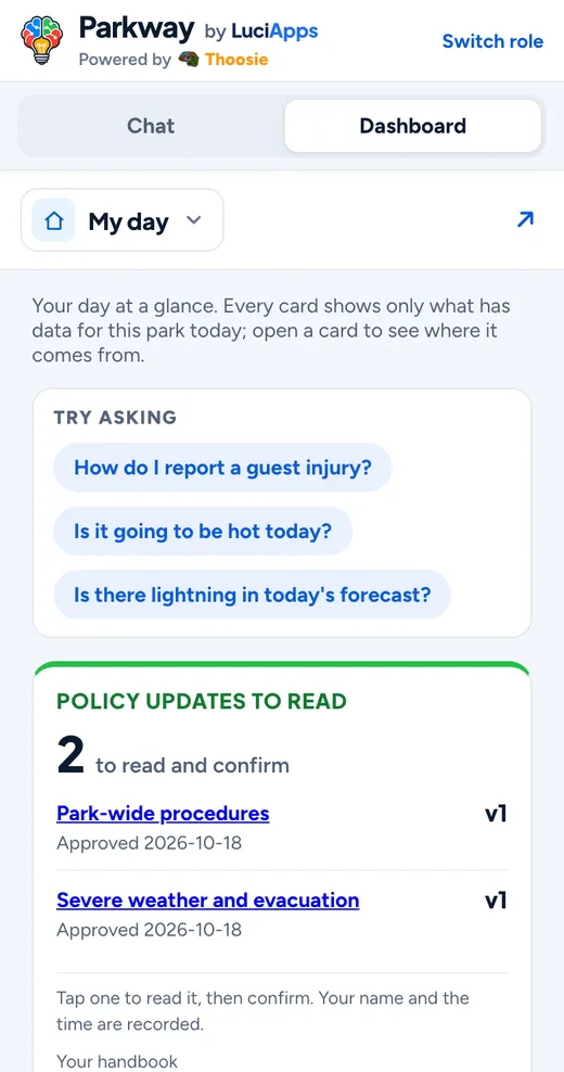 First aid on a phone: My day