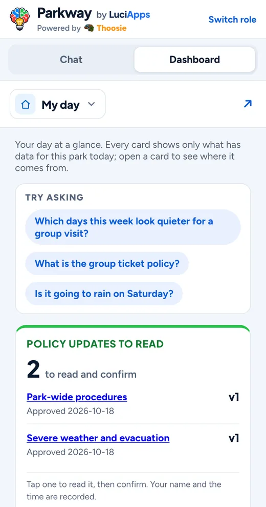 Group sales and events on a phone: My day